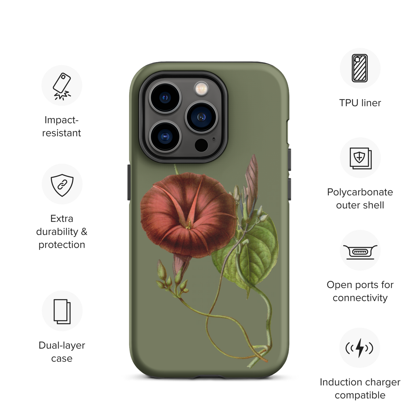 Vintage floral Tough iPhone case